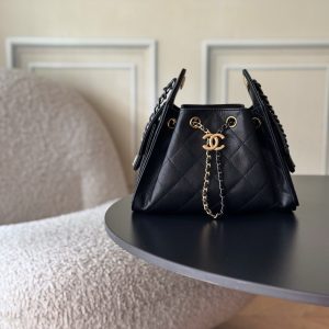 Chanel 25 Bag Mini Replika i Högsta Kvalitet med Äkta Läder 1157308036 - front view | 25 Bag
