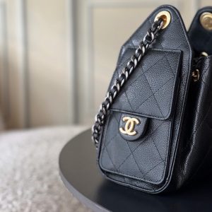 Chanel 25 Bag Mini Replika i Högsta Kvalitet med Äkta Läder 1157308036 - side view | 25 Bag